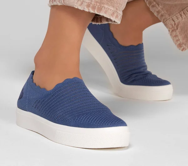 Skechers Women's Poppy Breezy Street Slip-On Sneaker - Blue