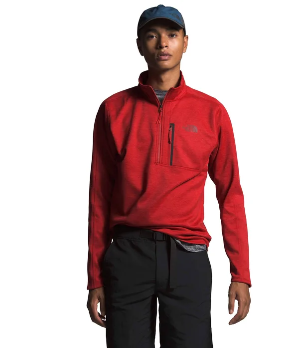 The North Face Men's Canyonlands 1/2 Zip, Pompeian Red Heather, XL