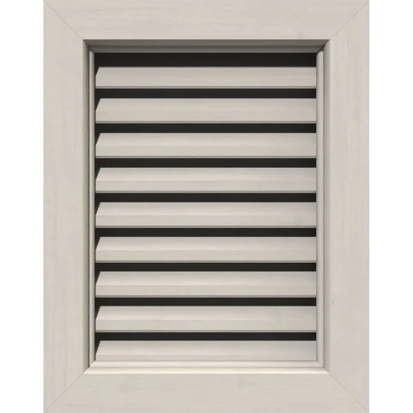 26 inchw x 24 inchh Vertical Gable Vent (31 inchw x 29 inchh Frame Size): Primed - Functional, Smooth Western Red Cedar Gable Ven