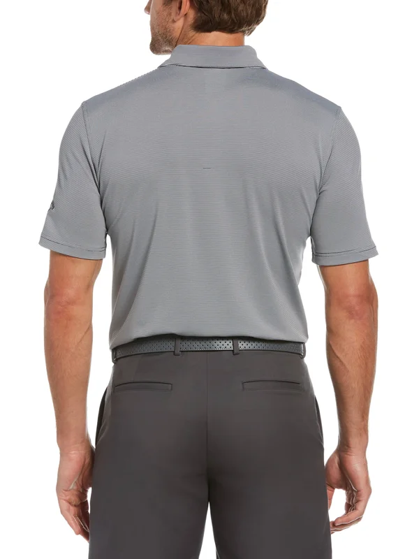 Callaway Mens Short Sleeve Stripe Pro Spin Polo Shirt Grey X-Large