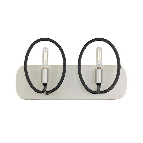 Varaluz Eliptico 1 Light Bath, Silverado/Black - 316B01SOBL