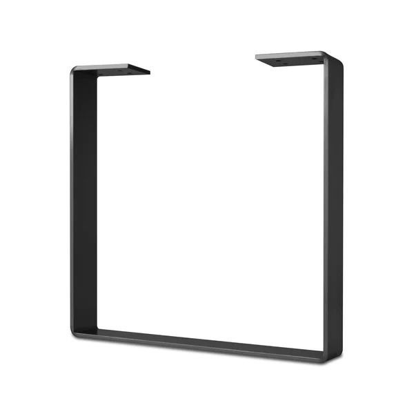 Standard Duty U-Shape Flat Bar Table Leg & Bench Base (Sold Separately) - Jet Black Satin, Jet Black Satin, 15x22, 15x22