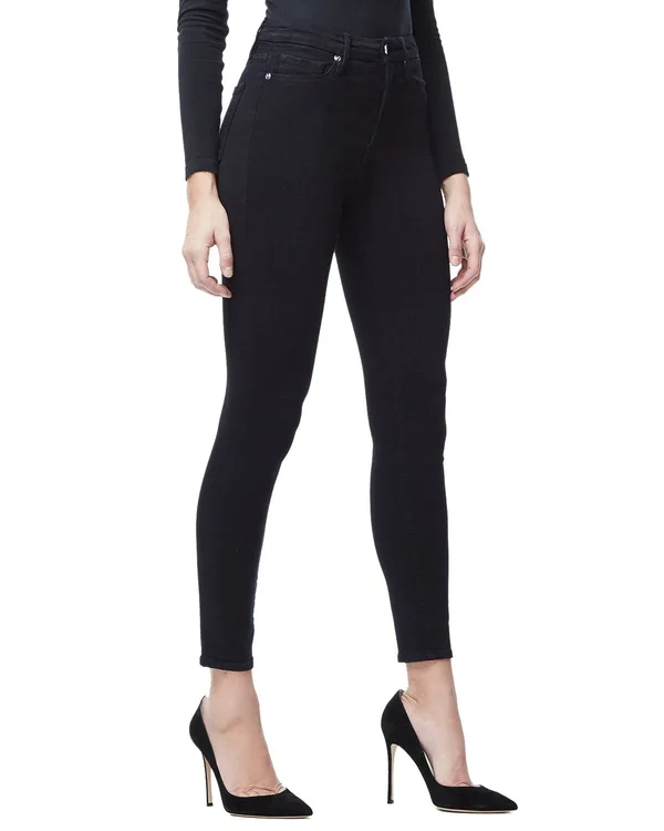 Women's Good American Good Waist High Rise Skinny Jeans, Size 00 - Black