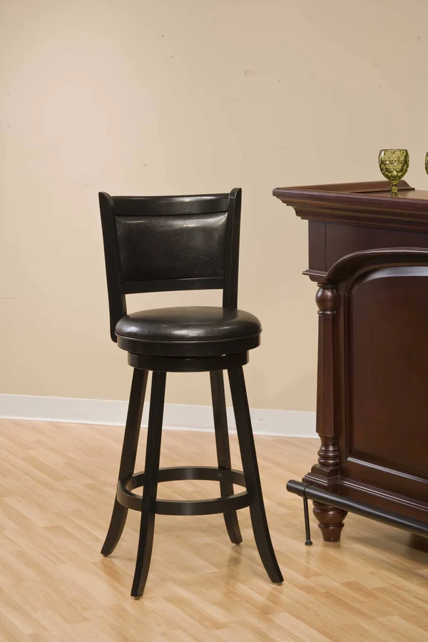 Hillsdale Dennery 24x22 Swivel Counter Stool - Black