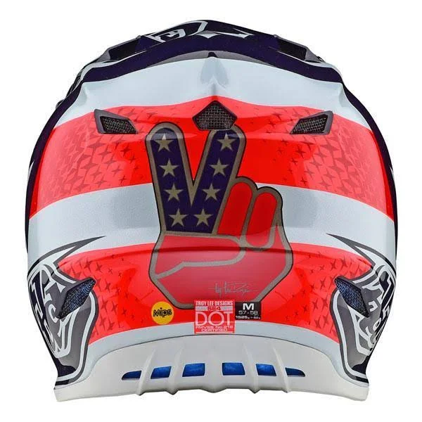 Troy Lee Designs SE4 Polyacrylite Helmet MIPS - Freedom Medium, Black/Gray