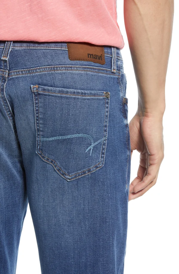 Mavi Jeans Jake Slim in Mid Foggy Williamsburg Jeans - Blue