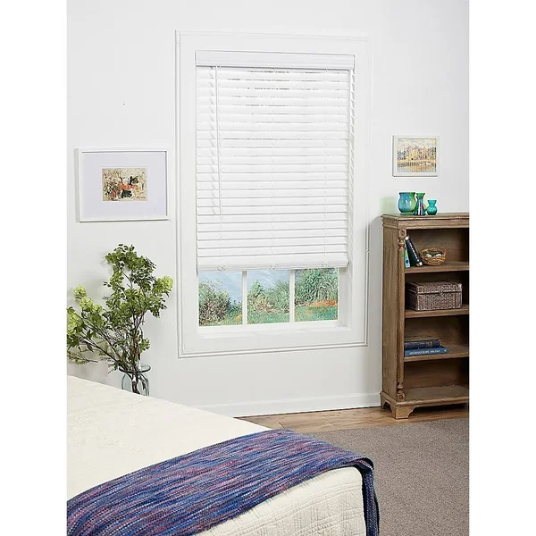 St. Charles Room Darkening 55x22 x 72x22 Cordless Faux Wood Blind in White