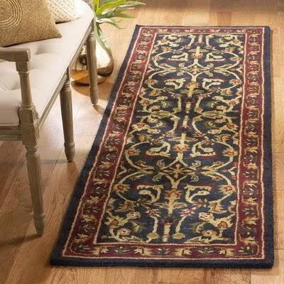 Charlton Home Cranmore Black Area Rug - Size: Runner 2&3 inch x 16&