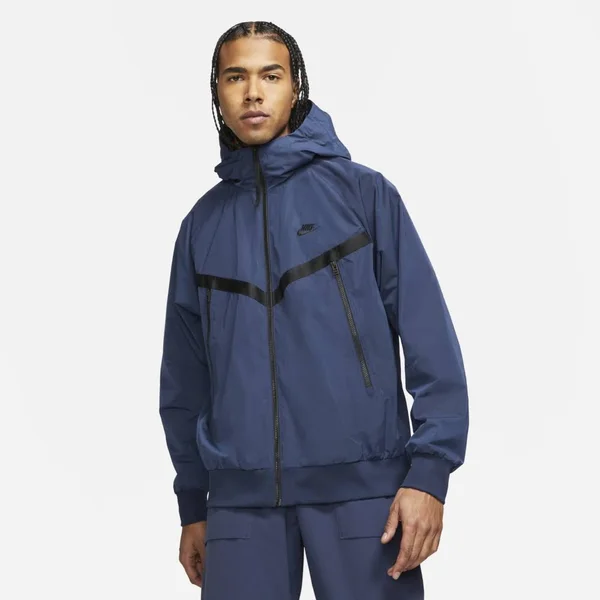 Nike Men's Sportswear Tech Essentials Windrunner Jacket in Blue/Midnight Navy Size Large, Nylon/Polyester