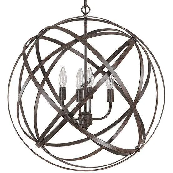 Capital Lighting 4234WG - Axis 4 Light Pendant, Winter Gold