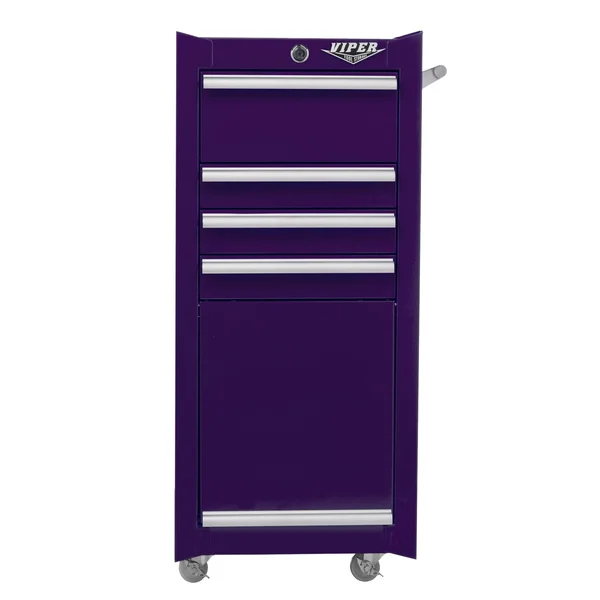 Viper Tool Storage 16-in 4-Drawer Tool/Salon Cart, Purple V1804pur