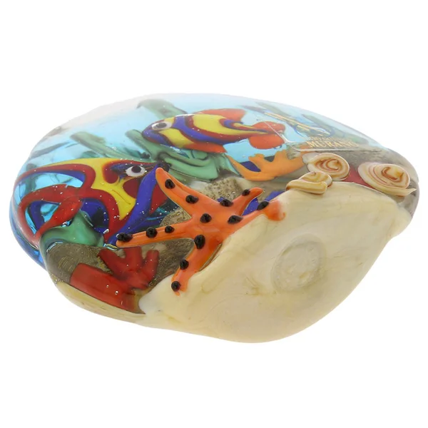 Murano Glass Sea Floor Aquarium Paperweight Sculpture