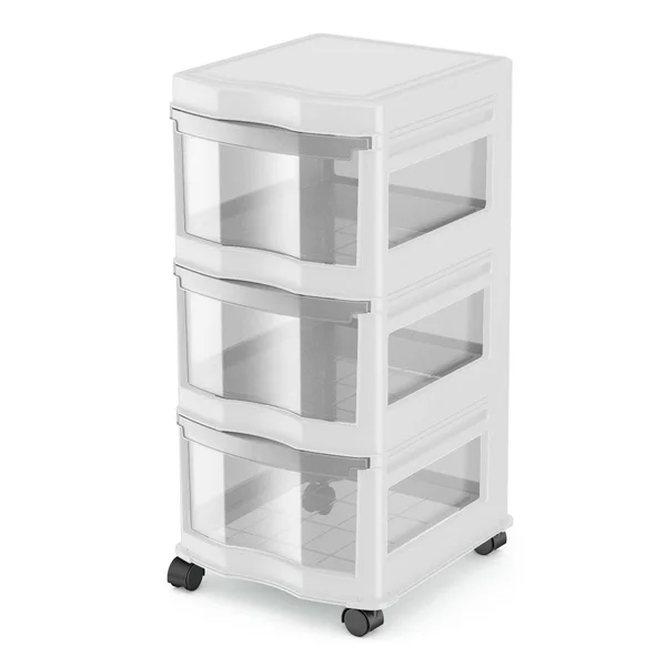 Life Story Classic 3-Shelf Storage Organizer Drawers, White (3 Pack)
