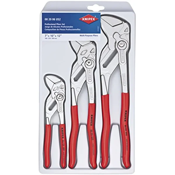 Knipex Tools 00 20 06 US2 Pliers Wrench 3-Piece Set