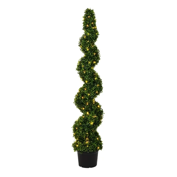 Vickerman TP170460LED 5' Boxwood Spiral in Pot UV 130ww LED