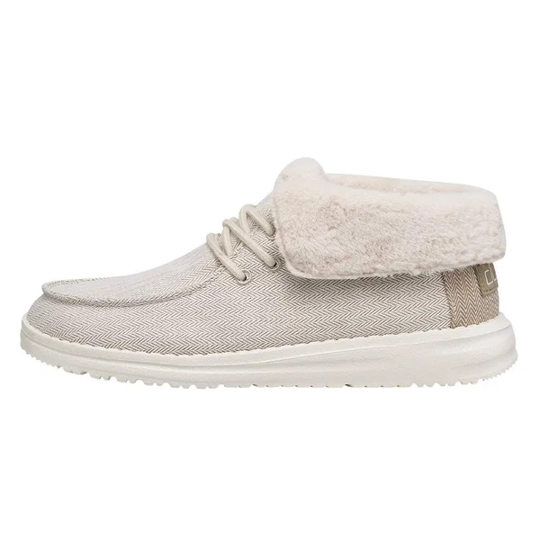 Hey Dude Women's Britt Wool Casual Shoes - Herringbone Cream