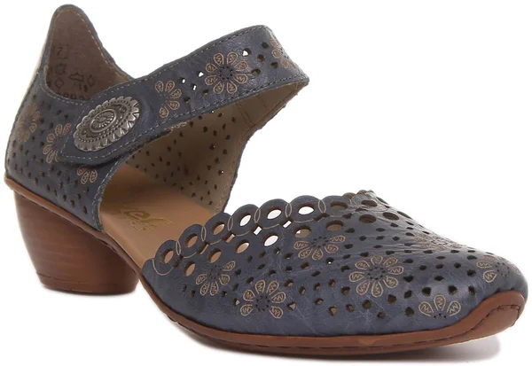Rieker Mirjam 53 Azur Blue Mary Jane (Women)
