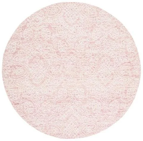 Metro Collection MET998U Rug Pink - Ivory, Round 6& x 6&