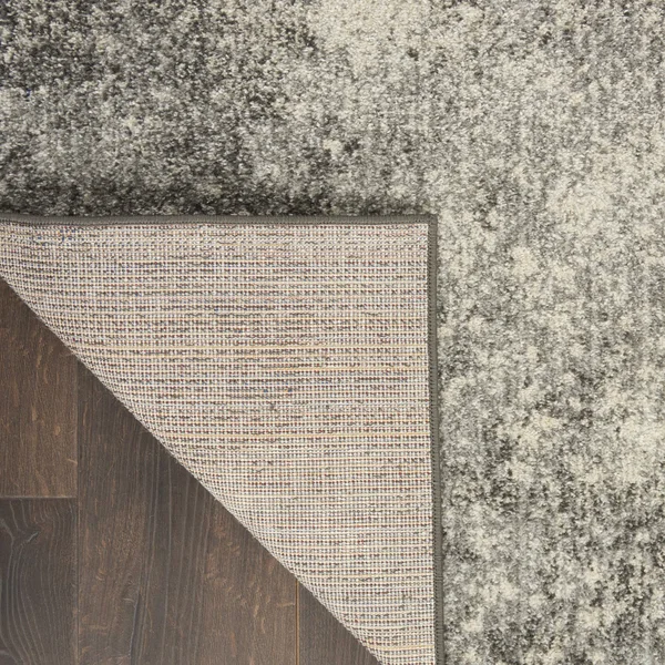 Nourison Passion PSN10 Area Rug, Charcoal/Ivory, 5&3x22 Round