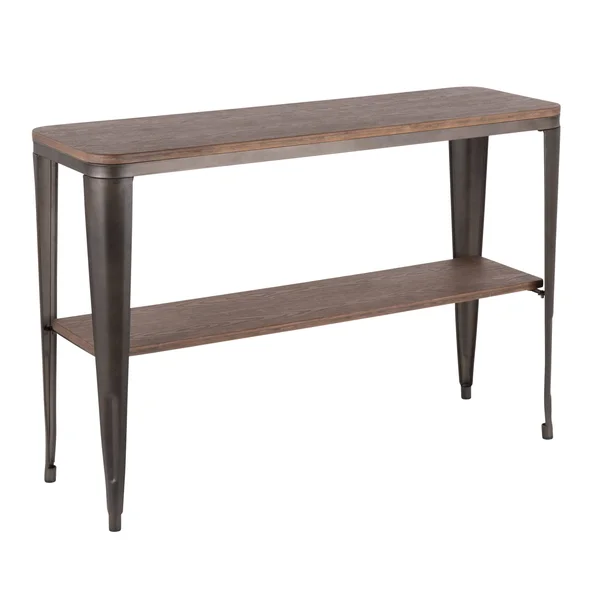 Carbon Loft Samira Industrial Metal/Wood Console Table - Brown