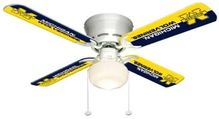 Ceiling Fan Designers 7999-MIC New NCAA Michigan Wolverines 42 in. Ceiling Fan