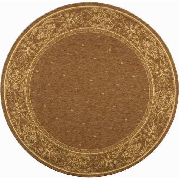 Safavieh Courtyard CY2326-3009 5&3x22 x 5&3x22 Round Brown, Natural Area Rug
