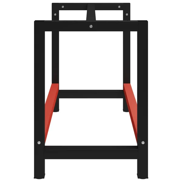 vidaXL Work Bench Frame Metal 68.9x22x22.4x22x31.1x22 Black and Red