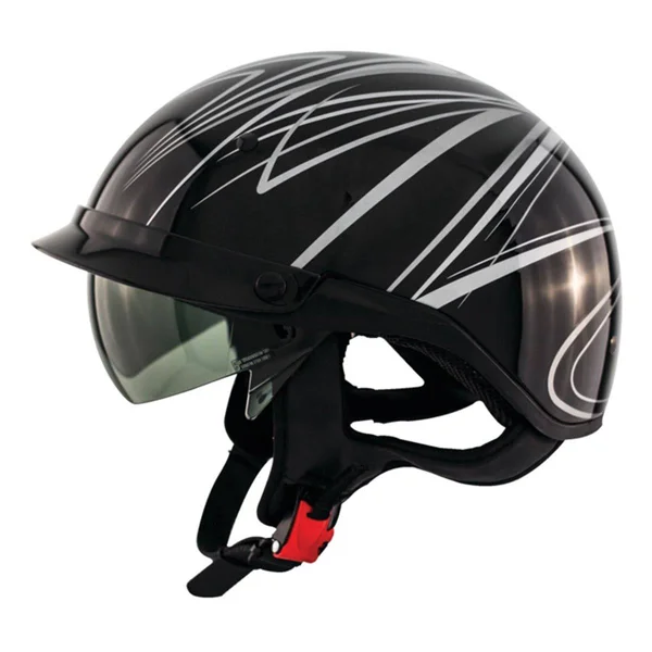 Zox 88-34063 Roadster DDV Freehand Medium Silver Half Shell Helmet