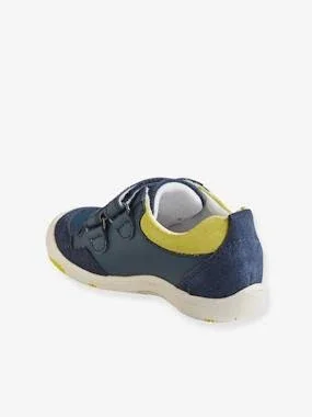 Touch-fastening Derby Shoes for Boys, Designed for Autonomy Dark Blue