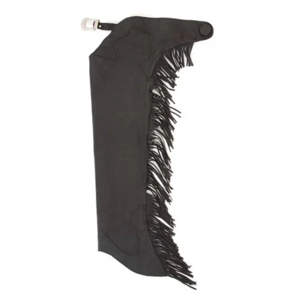 Tough-1 Youth Luxury Suede Chaps - Black - Small