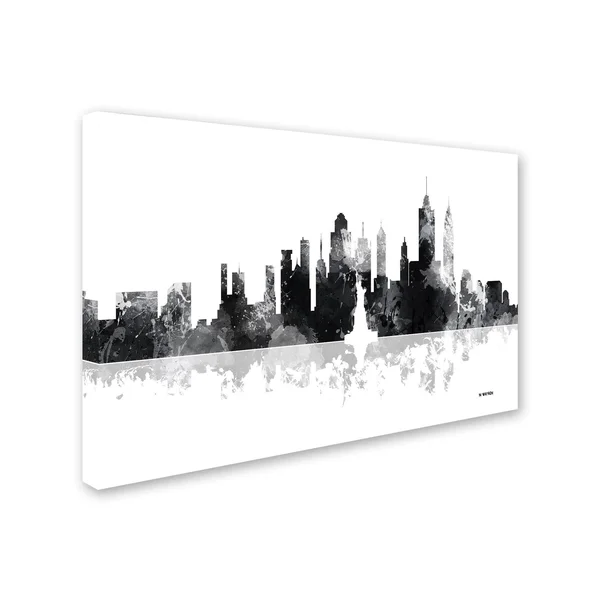 Trademark Fine Art New York New York Skyline Bg-1 by Marlene Watson - 30x47-Inch Canvas Wall Art