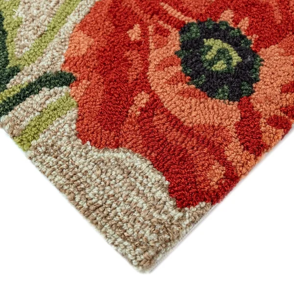 Liora Manne Ravella Icelandic Poppies Indoor/Outdoor Rug Natural 42x22x66x22