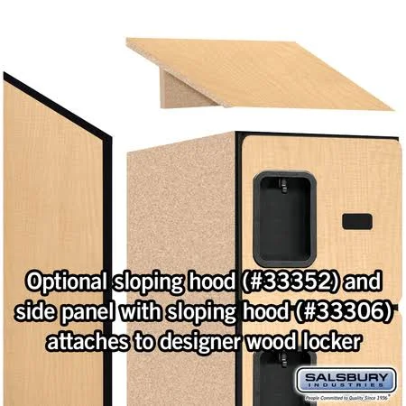 Salsbury Industries Designer Wood Locker - Six Tier Box Style - 1 Wide - 6 Feet High - 21 Inches Deep - Maple