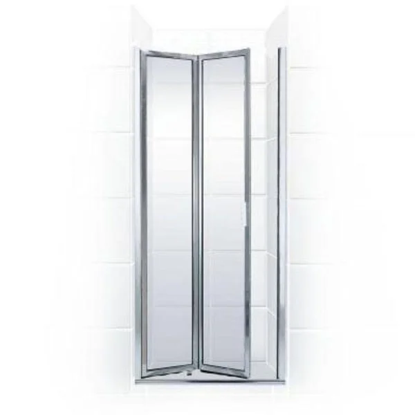 Coastal Shower Doors P2020.66B-C Paragon Series Framed Bi-Fold Double Hinge Shower Door in Clear Glass - 20x22 x 66