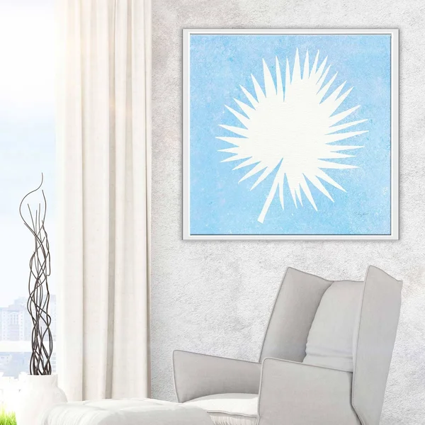 Picture Perfect International Courtney Prahl Tropical Fun Palms Silhouette III Giclee Stretched Canvas Wall Art - Size: 39.5x22 x