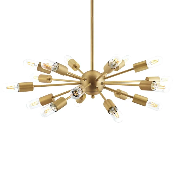 Modway Resolve Brass Pendant Chandelier