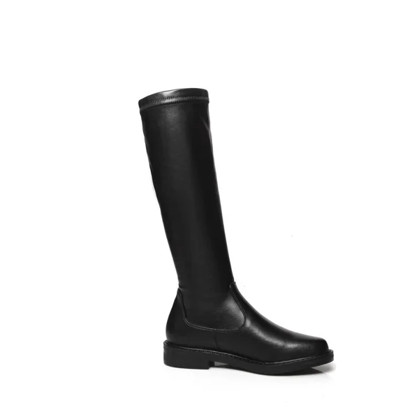 Comfortable Flats Classic Black Knee High Boot Riding