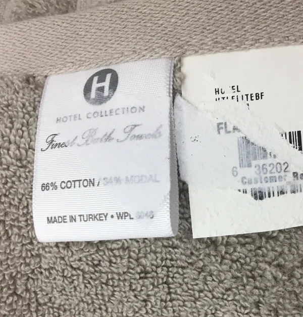 Hotel Collection Finest Elegance 30x22 x 56x22 Bath Towel Bedding - Flax
