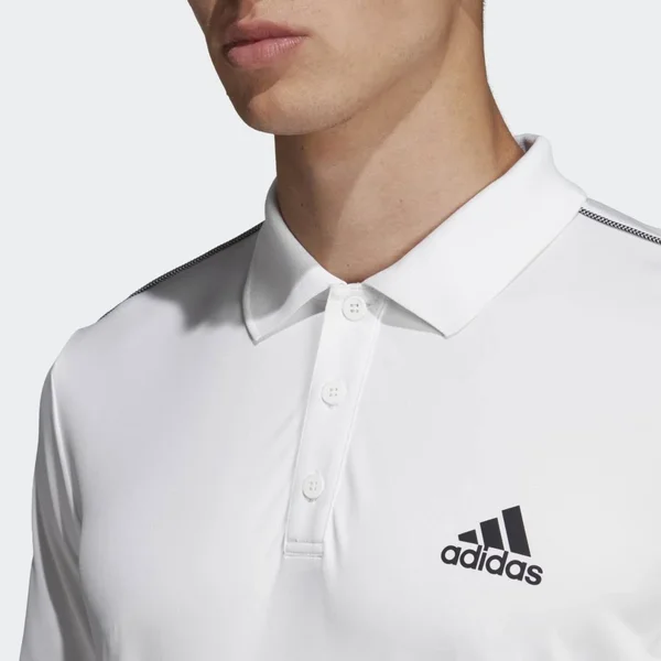 Adidas Men's Club 3 Stripes Tennis Polo - XXL, White