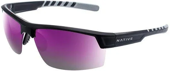Native Eyewear Catamount Polarized Sunglasses Black Violet Reflex