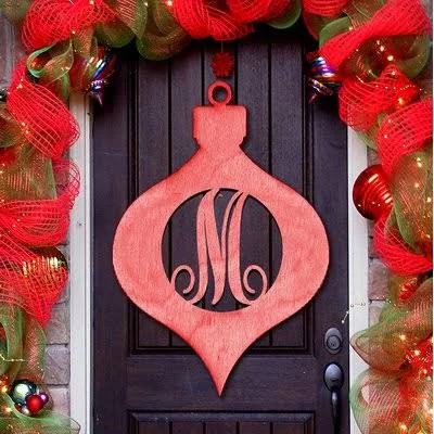 Christmas Ornament Decorative Holiday Sign The Holiday Aisle Color: Red, Letter: Z