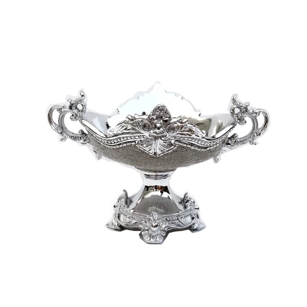 Amazing Rugs Ambrose Chrome Plated Crystal Embellished Ceramic Fruit Platter, YS9234LP