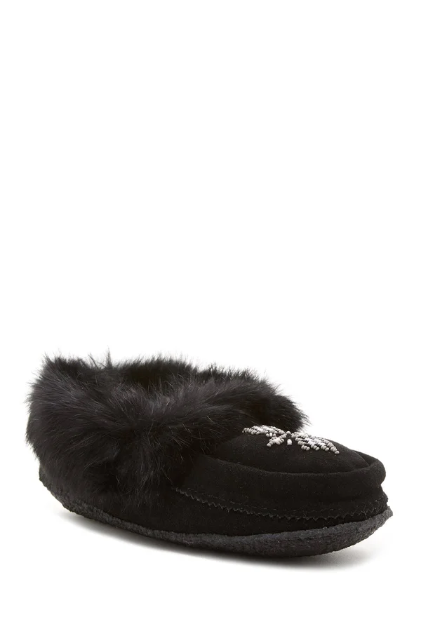 Manitobah Mukluks Women's Traveller Moccasin Crepe Black 8