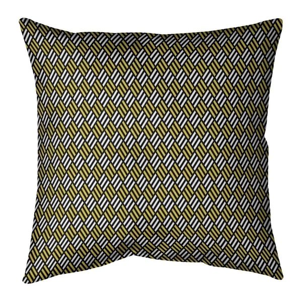 Porch & den Fallatin Classic Stripe Diamonds Throw Pillow - 26 x 26 - Blue - Linen