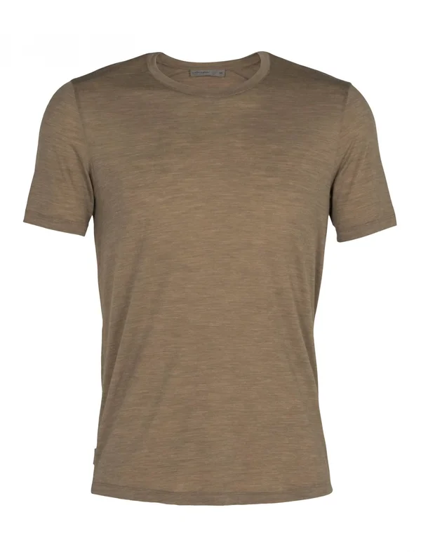 Icebreaker Sphere Short Sleeve Crewe Flint Heather M T Shirt Men