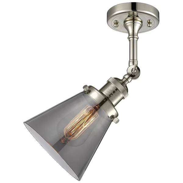 Innovations Lighting 201F-PN-G63 Small Cone-1 Light Semi-Flush Mount