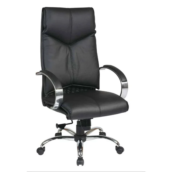 Office Star Deluxe High Back White Executive Leather Chair 7270