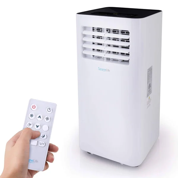 Serenelife SLPAC105W 300 Square Feet 10000 BTU Portable Air Conditioner w/Remote