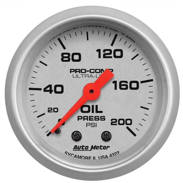 AutoMeter 4322 Ultra-Lite Mechanical Oil Pressure Gauge