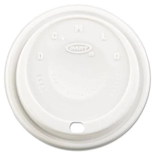 Dart Cappuccino Dome Sipper Lids, Black, Plastic